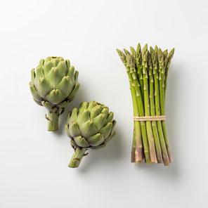 Artichokes
and asparagus