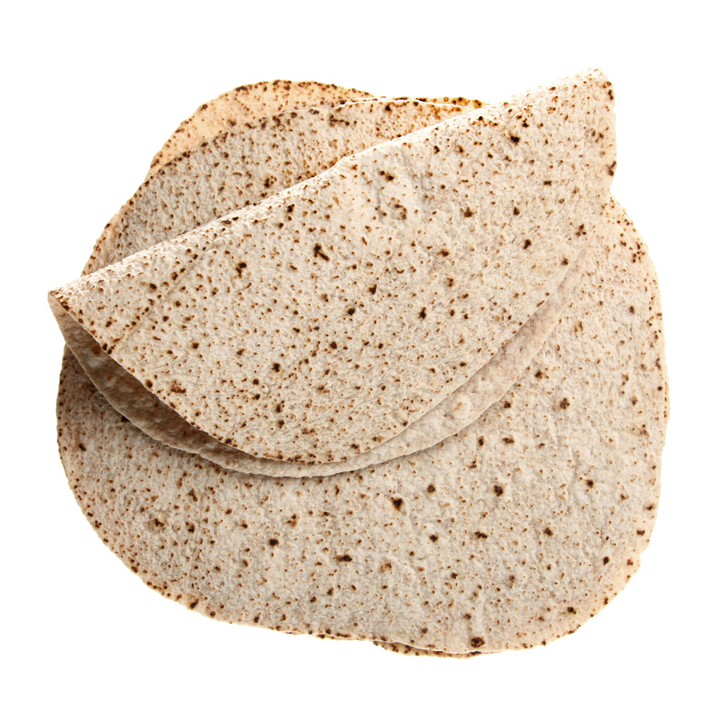 Stack of whole wheat tortillas