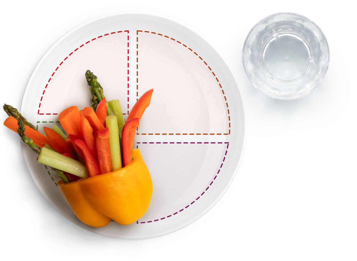 Bocadillos de pimiento en vasos