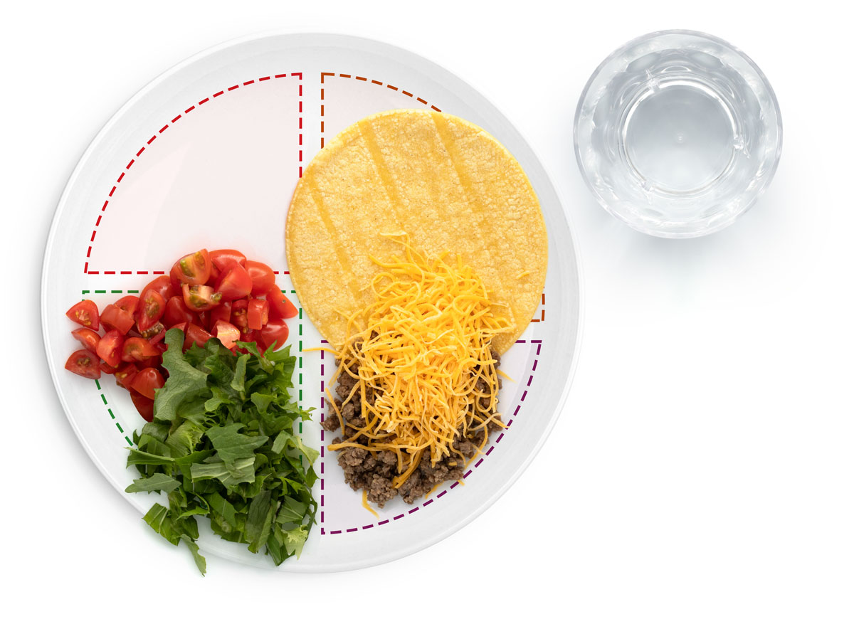 Taco de carne o habichuelas