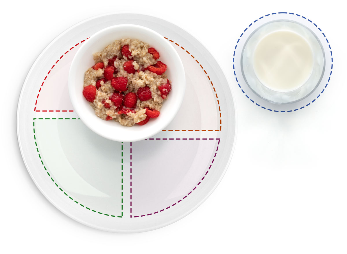 Avena con frambuesas